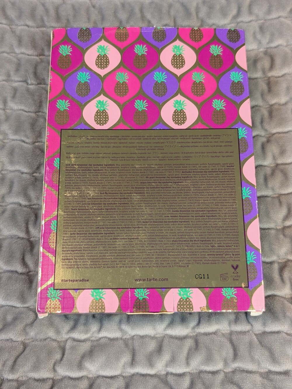Tarte Passport To Paradise 4pc Collector's Set Eyeshadow Palette Missing Mascara - Picture 2 of 8